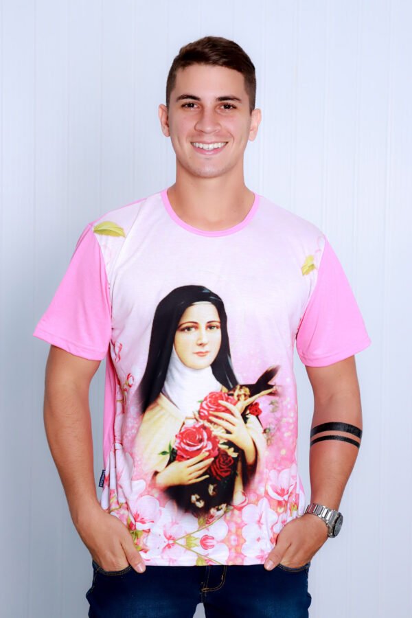 Camiseta Santa Teresinha lirios